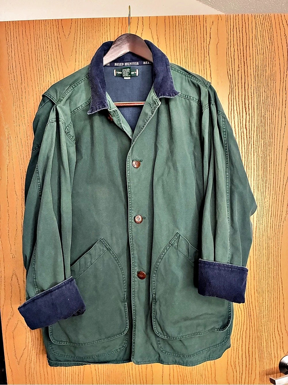 Reed Hunter Men's Cotton Field Jacket in Green & Purple Like New